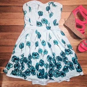 Blue & White Floral Dress